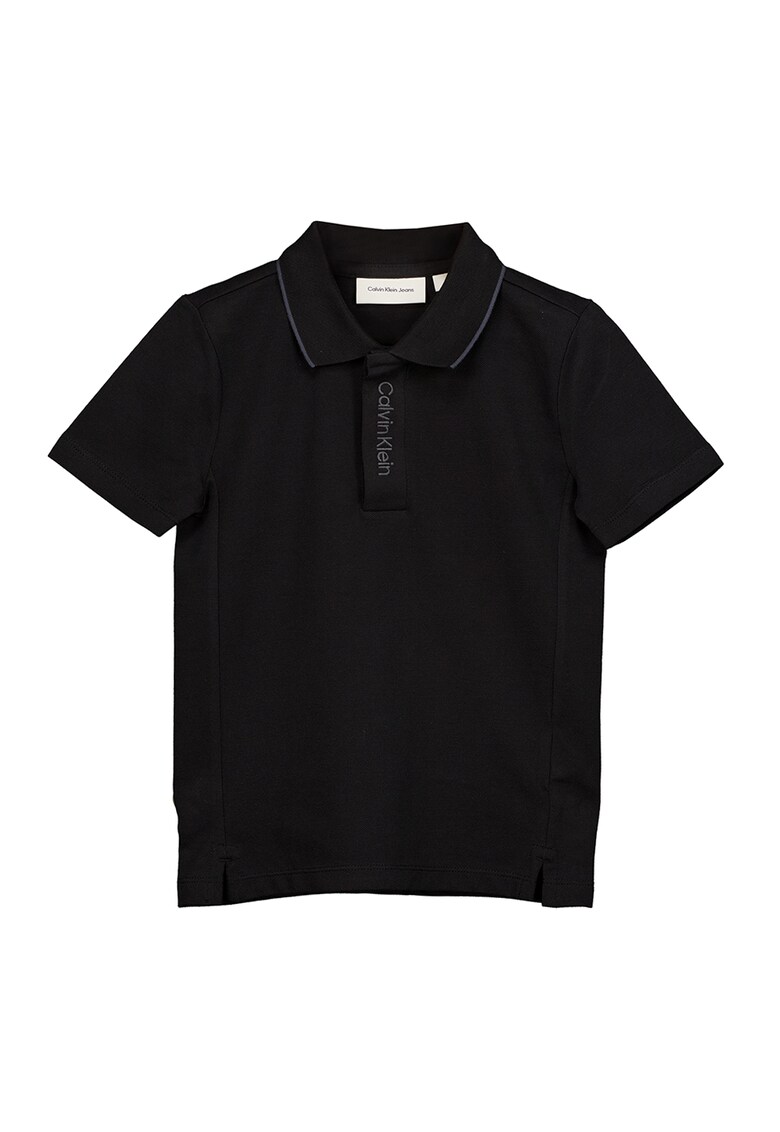 Тениска с паук с яка и лого CALVIN KLEIN