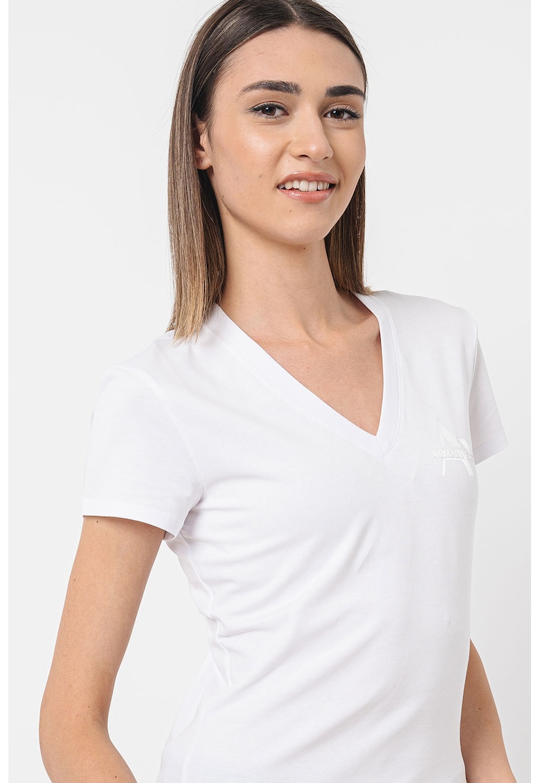 Тениска с шпиц ARMANI EXCHANGE