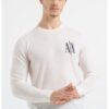 Фино плетен вълнен пуловер с лого ARMANI EXCHANGE