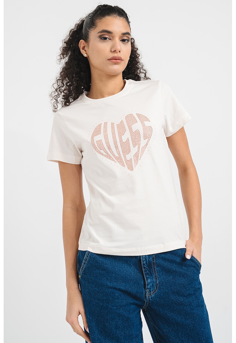 Фитнес тениска с лого GUESS