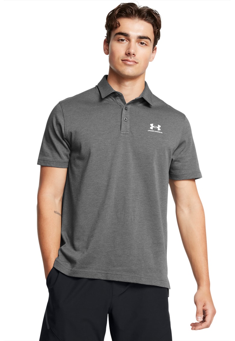 Фитнес тениска с яка и лого Under Armour