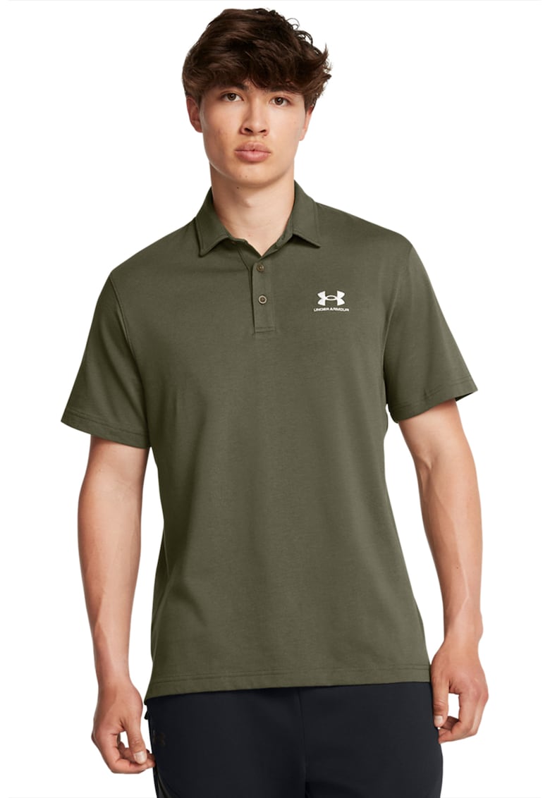 Фитнес тениска с яка и лого Under Armour