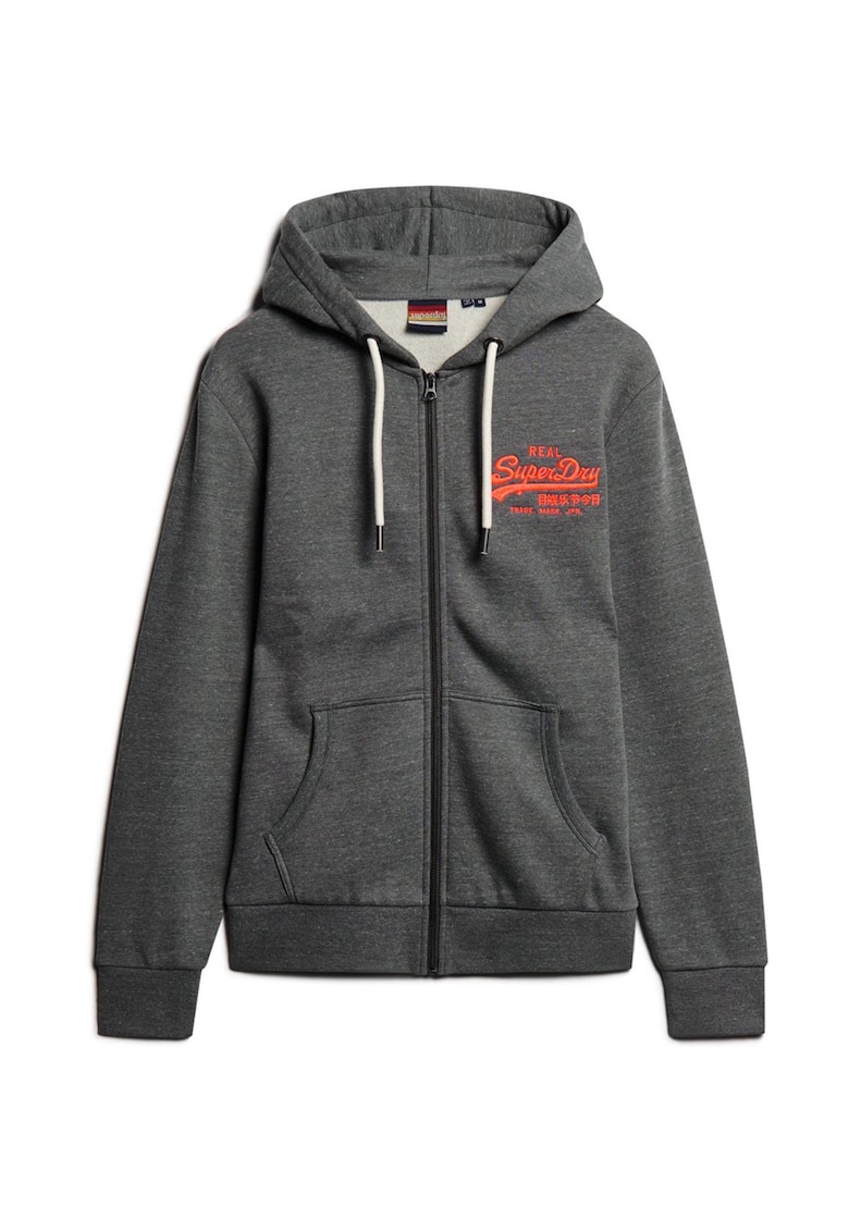 Худи Neon VI с джобове и цип SUPERDRY