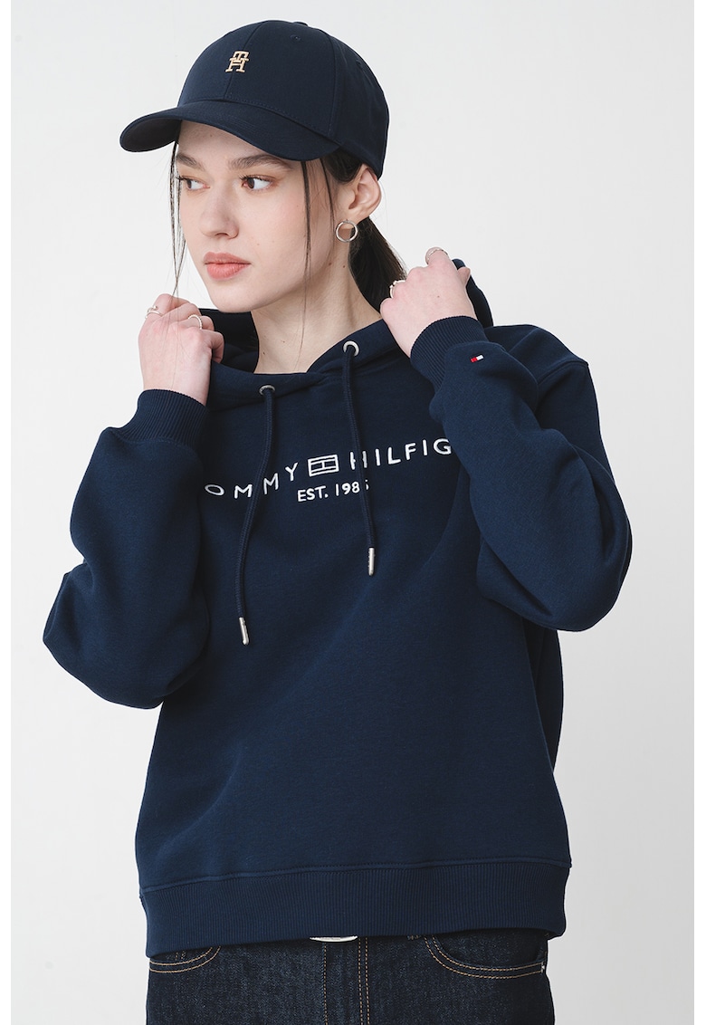 Худи с връзка и бродирано лого Tommy Hilfiger