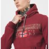 Худи с памук Fastlife с качулка и лого Geographical Norway