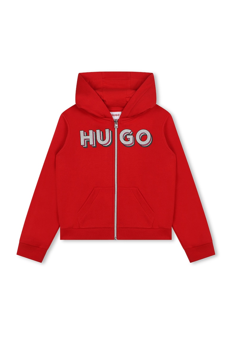 Худи с цип и лого HUGO