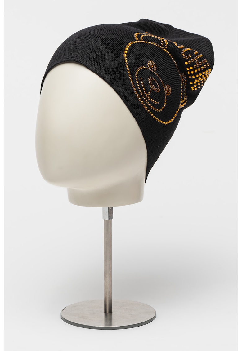 Шапка с декоративни камъни Moschino