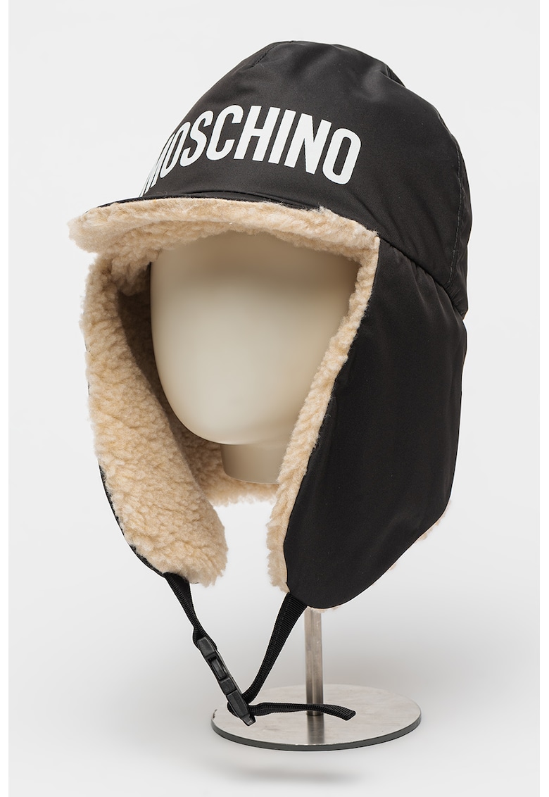 Шапка тип ушанка с лого Moschino
