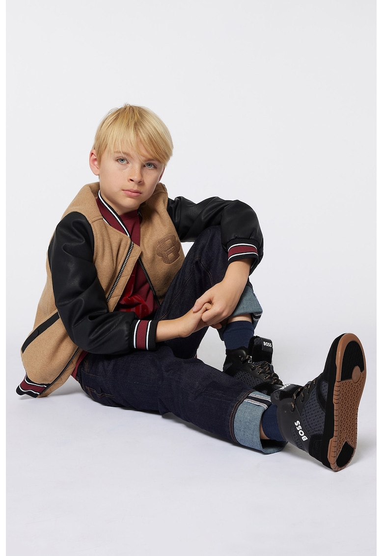Яке Varsity с вълна с лого BOSS Kidswear
