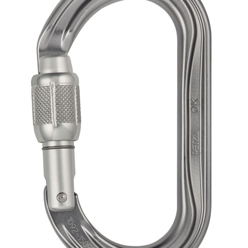 Карабинер PETZL Ok Screw Lock - Сив на ниска цена