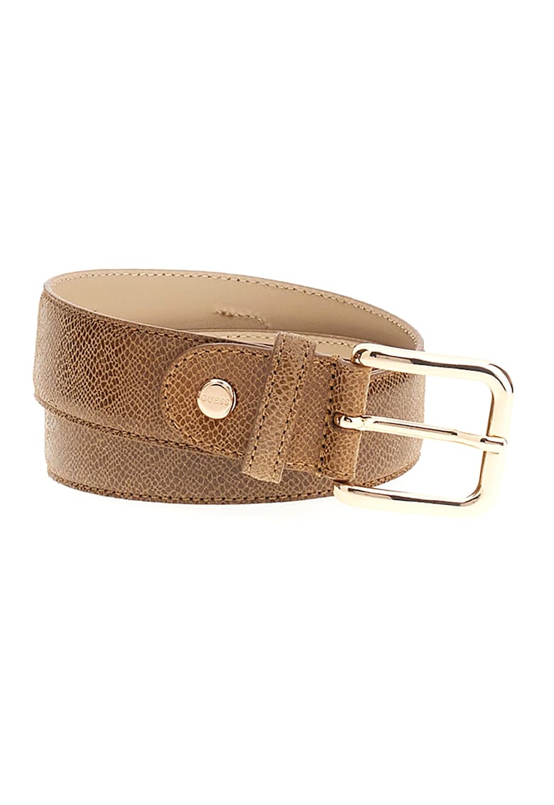 Кожен колан с метално лого GUESS