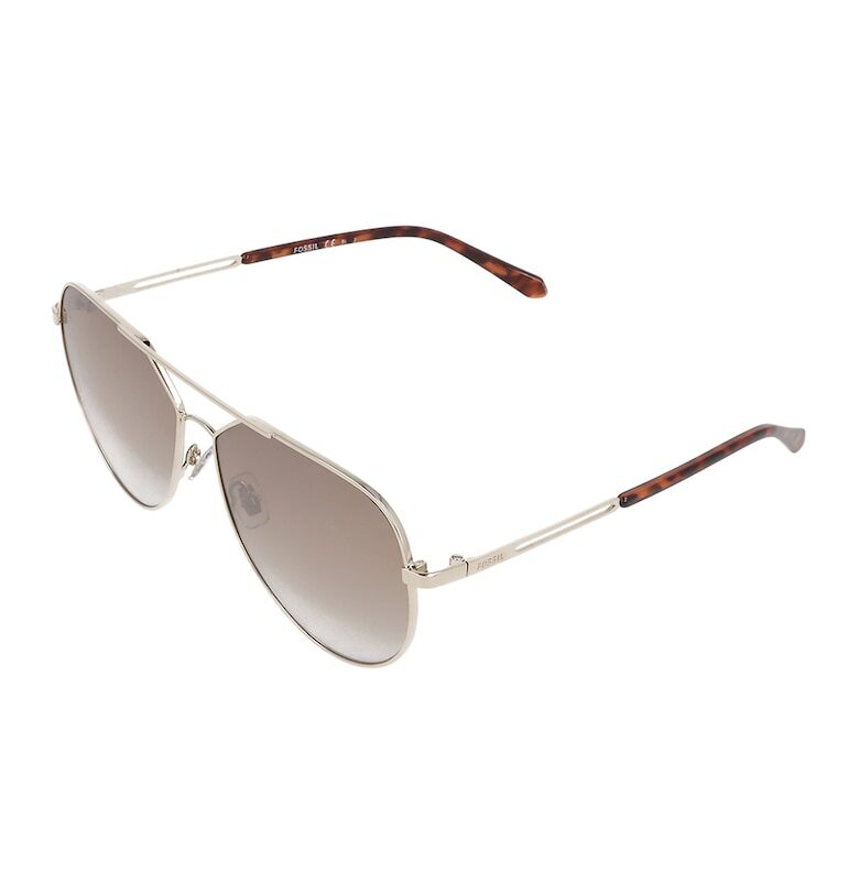 Fossil Слънчеви очила Aviator с огледални стъкла