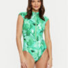 Seafolly Бански костюм Secret Garden 60276-220 Зелен за Жени цена
