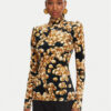 Balmain Блуза DF0AR092JJ44 Черен Slim Fit за Жени цена