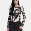 Desigual Блуза Surrealismo 24WWTK49 Сив Slim Fit за Жени цена