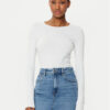 Gina Tricot Блуза 24216 Сив Regular Fit за Жени цена