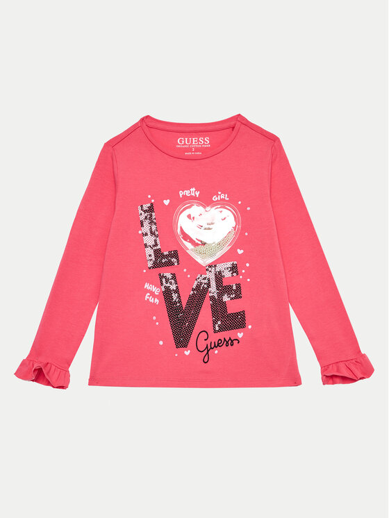 Guess Блуза K4BI11 J1314 Розов Regular Fit за Момичета цена