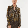Just Cavalli Блуза 75PAL228 Жълт Slim Fit за Жени цена