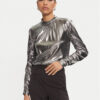 Karen by Simonsen Блуза Regitze 10105118 Сребрист Slim Fit за Жени цена