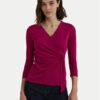 Lauren Ralph Lauren Блуза 200889081018 Розов Slim Fit за Жени цена