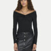 ONLY Блуза Queen 15331413 Черен Slim Fit за Жени цена