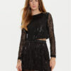 ONLY Блуза Spacy 15331803 Черен Cropped Fit за Жени цена