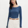 Tommy Hilfiger Блуза WW0WW38869 Син Slim Fit за Жени цена