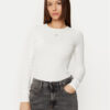 Tommy Jeans Блуза Essential DW0DW17387 Екрю Slim Fit за Жени цена