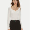 Tommy Jeans Блуза DW0DW18425 Екрю Slim Fit за Жени цена