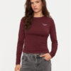 Tommy Jeans Блуза Essential DW0DW18793 Бордо Slim Fit за Жени цена