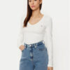 Tommy Jeans Блуза Essential DW0DW17990 Екрю Slim Fit за Жени цена