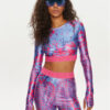 Versace Jeans Couture Блуза 76HAH218 Цветен Slim Fit за Жени цена