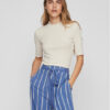 Vila Блуза 14088347 Бежов Slim Fit за Жени цена