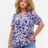 Zizzi Блуза CA02310O Виолетов Regular Fit за Жени цена