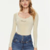 Guess Боди Allycia V4RP05 KC2V0 Бежов Slim Fit за Жени цена