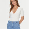 Guess Боди Chia V3BP23 KC450 Екрю Slim Fit за Жени цена