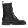Tory Burch Боти Double T Combat Boot 154336 Черен за Жени цена
