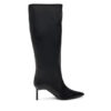 Calvin Klein Ботуши Heel Knee Boot 70 Lth HW0HW02162 Черен цвят на ниска цена