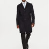 Boss Вълнено палто H-Hyde 50525739 Тъмносин Slim Fit за Мъже цена