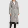 TWINSET Вълнено палто 222TT2290 Сив Regular Fit за Жени цена