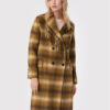 TWINSET Вълнено палто 222TP2190 Кафяв Regular Fit за Жени цена