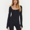 TWINSET Гащеризон 242AM2071 Черен Slim Fit за Жени цена