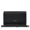 Calvin Klein Голям дамски портфейл Ck Must Xl Trifold W/Wristel_Mn K60K612940 Черен за Жени цена