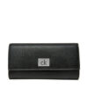 Calvin Klein Голям дамски портфейл Ck Plaque Large Trifold K60K612839 Черен за Жени цена