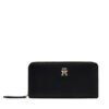 Tommy Hilfiger Голям дамски портфейл Th Logotape Lrg Za AW0AW17266 Черен за Жени цена