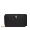 Tommy Hilfiger Голям дамски портфейл Iconic Tommy Large Za AW0AW16009 Черен за Жени цена
