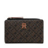 Tommy Hilfiger Голям дамски портфейл Th Monoplay Leather Med 7 Wallet AW0AW17417 Черен за Жени цена