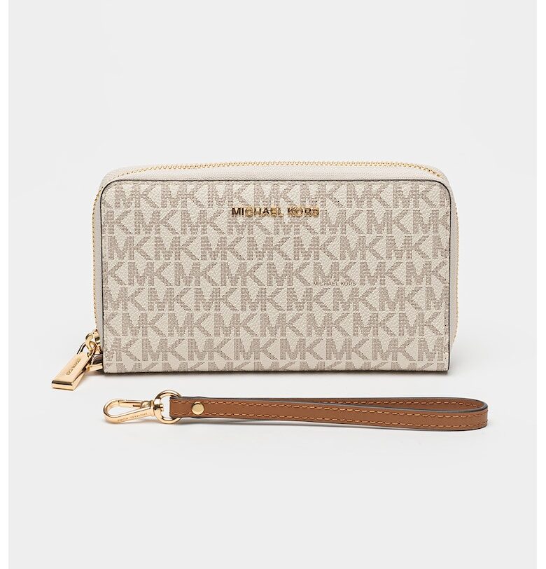 Голям портфейл Jet Set с монограм и каишка за китката Michael Kors
