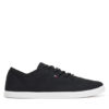 Tommy Hilfiger Гуменки Canvas Lace Up Sneaker FW0FW08641 Черен за Жени цена