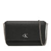Calvin Klein Jeans Дамска чанта Minimal Monogram Ew Flap Ph/Cb19 LV04K1027G Черен за Жени цена